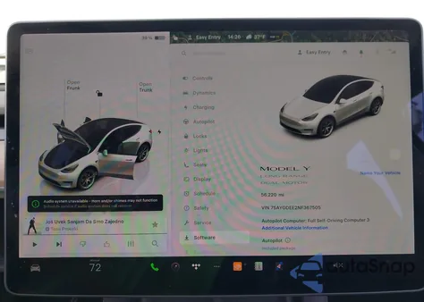 2022 Tesla Model Y Long Range Dual Motor All-Wheel Drive z USA, uszkodzony, nr VIN 7SAYGDEE2NF367505